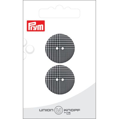 Bouton Prym Pied de poule 23 mm x2 - Noir