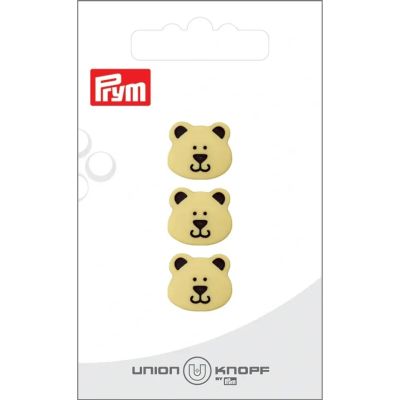 Bouton Prym Petit Ours 15 mm x3 - Jaune