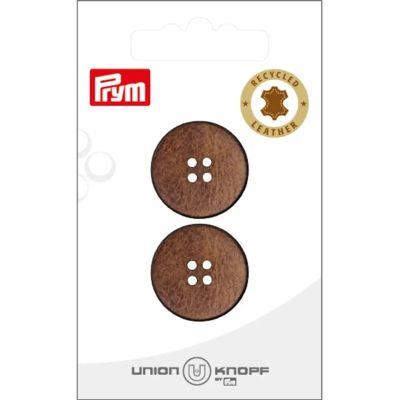 Bouton Prym Cuir recyclé 23 mm x2 - Brun moyen