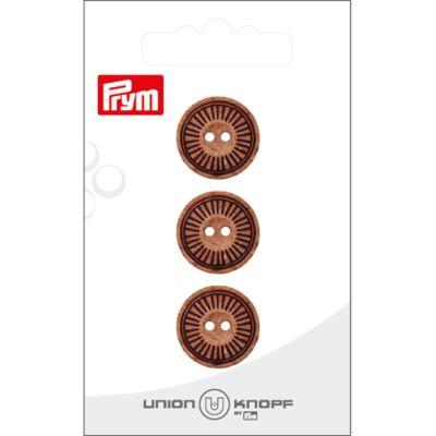 Bouton Prym Inca 18 mm x3 - Brun moyen