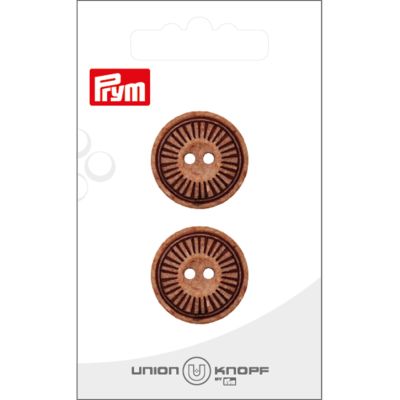 Bouton Prym Inca 23 mm x2 - Brun moyen