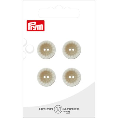 Bouton Prym Géométrique Victoria 15 mm x4 - Ecru
