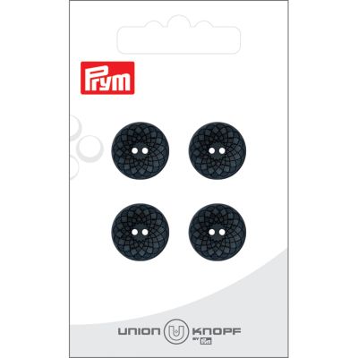 Bouton Prym Géométrique Victoria 15 mm x4 - Anthracite