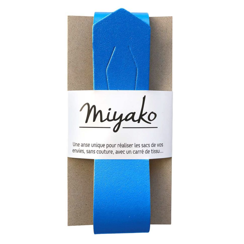 Anse de sac en cuir Miyako Bleu roi