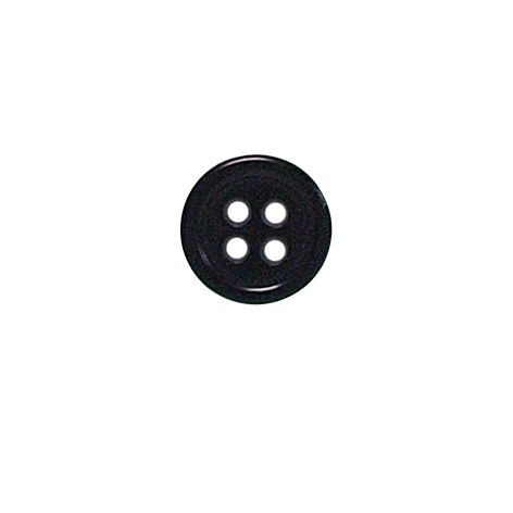 Bouton Alexander unis nacré 12 mm - Noir