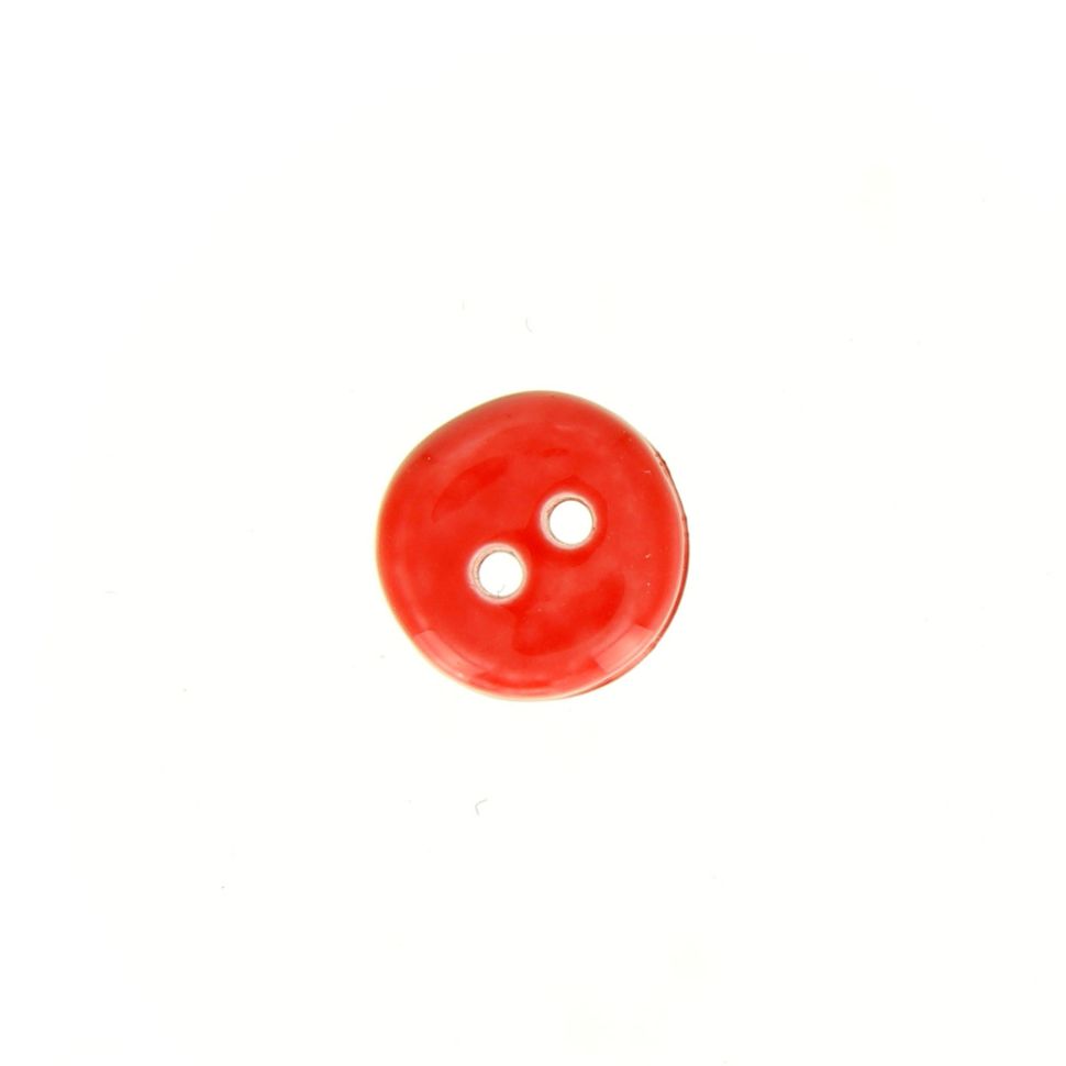 Bouton uni Christian 10 mm - Rouge