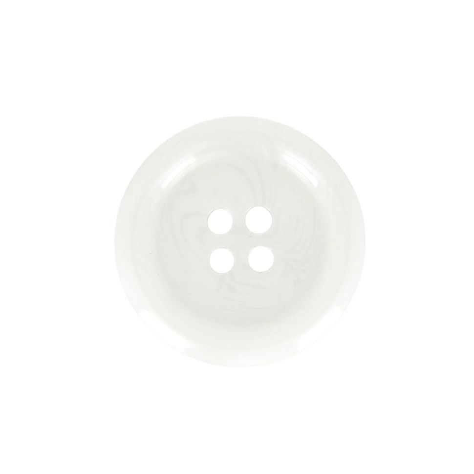 Bouton Veste homme 25 mm uni - Blanc