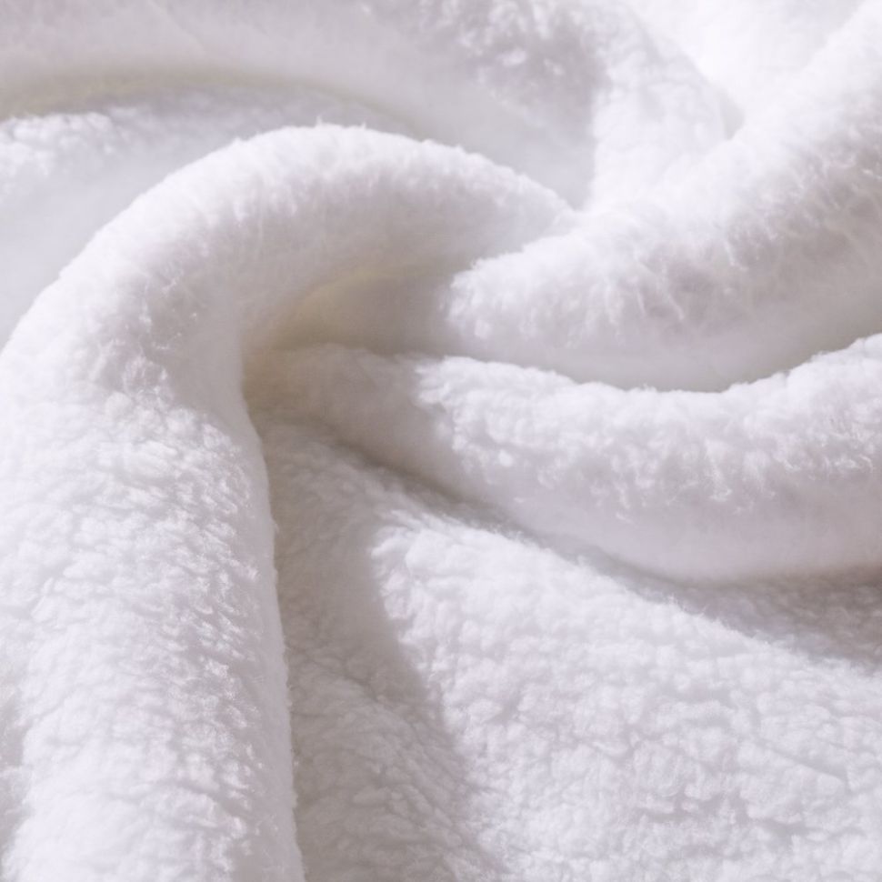 Coupon Fausse fourrure mouton Blanc - Coupon de 100 cm
