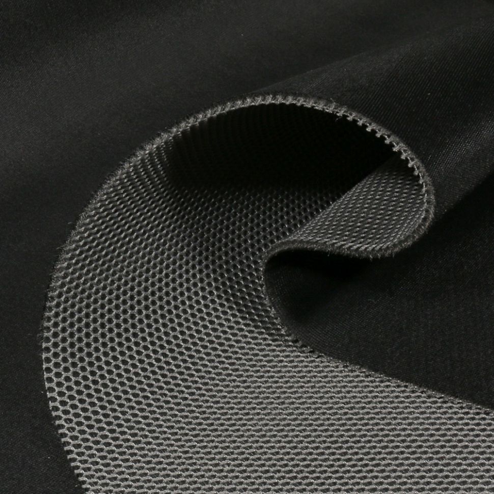 Coupon Tissu Résille matelassé mesh 3D Gris - Coupon de 60 cm