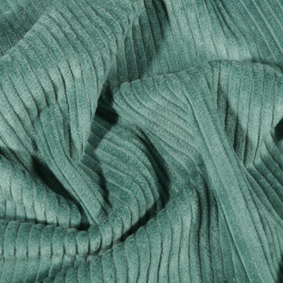 Coupon Tissu Velours côtelé uni Vert d'eau - Coupon de 100 cm