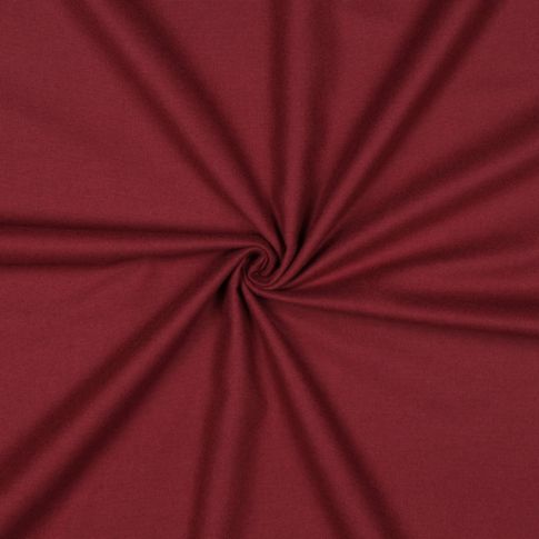 Tissu Flanelle de Coton Jasmine uni Bordeaux