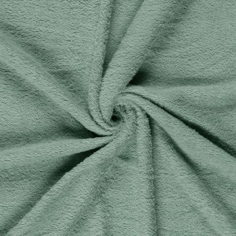 Coupon Tissu Eponge légère 340 g/m² uni Vert d'eau- Par 10 cm - Coupon de 80 cm