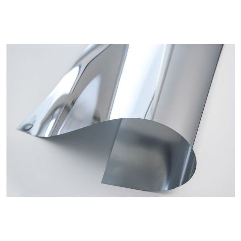 Papier effet miroir argent souple - 40x40 cm