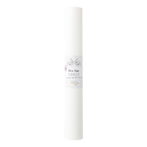 Flex lisse thermocollant Com'1 idée uni Blanc - 50x25 cm