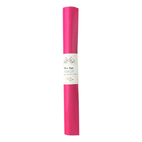 Flex lisse thermocollant Com'1 idée uni Fuchsia - 50x25 cm