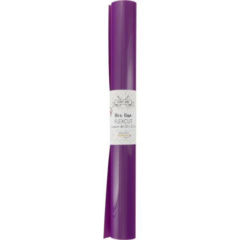 Flex lisse thermocollant Com'1 idée uni Violet - 50x25 cm