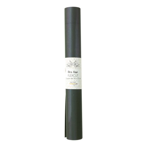 Flex lisse thermocollant Com'1 idée uni Kaki - 50x25 cm