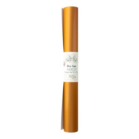 Flex lisse thermocollant Com'1 idée uni Atomic Orange - 50x25 cm