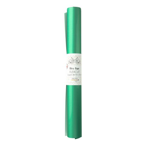 Flex lisse thermocollant Com'1 idée uni Atomic Vert - 50x25 cm