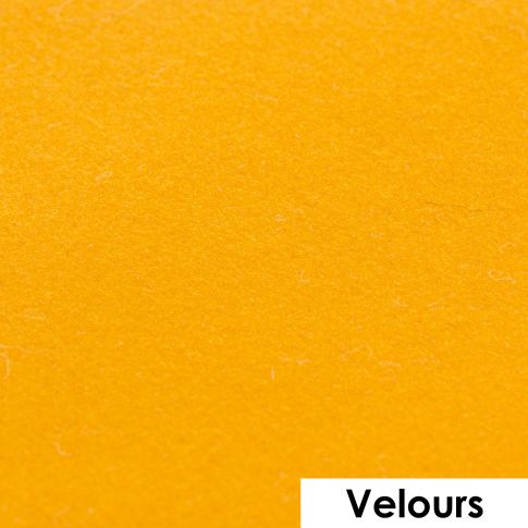Flex flock effet velours thermocollant Com'1 idée uni Jaune - 50x25 cm