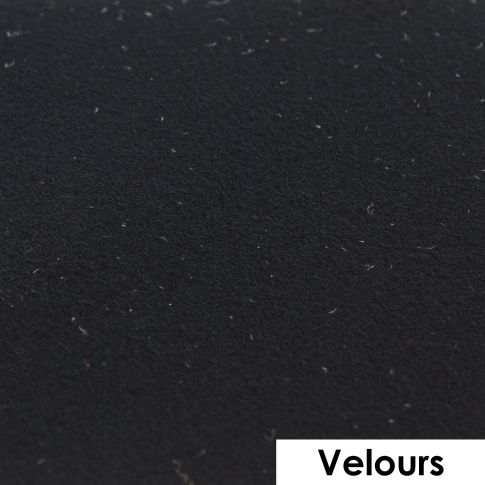 Flex flock effet velours thermocollant Com'1 idée uni Noir - 50x25 cm