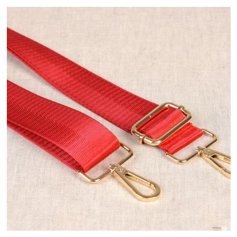 Sangle pour sac 38 mm Rouge - Avec mousquetons
