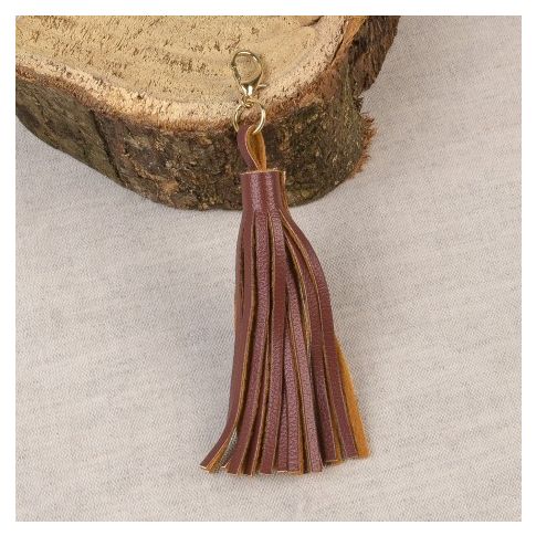 Pompon avec fermoir Marron