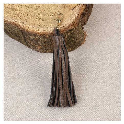 Pompon avec fermoir Marron havane