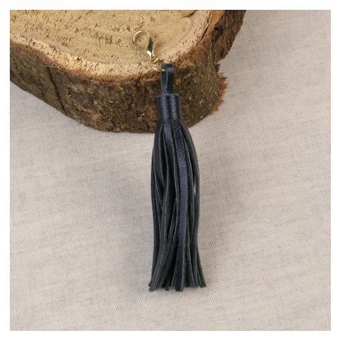 Pompon avec fermoir Noir