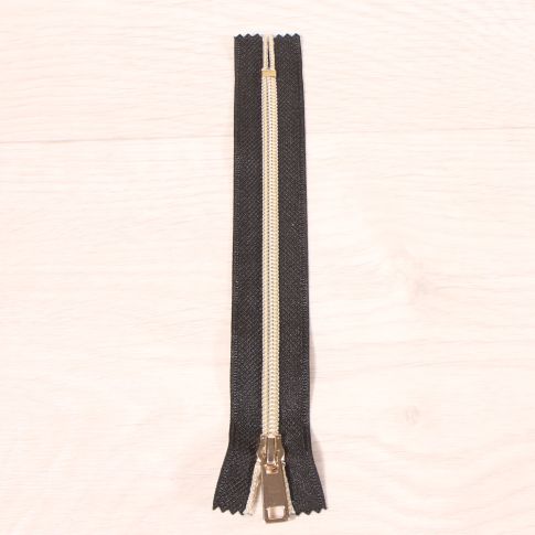 Fermeture métal non séparable Craftine Or 35 cm