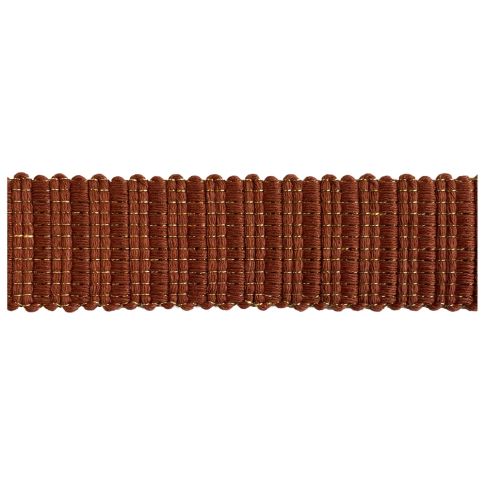 Sangle aspect crochet Lurex 30 mm Terracotta x1m