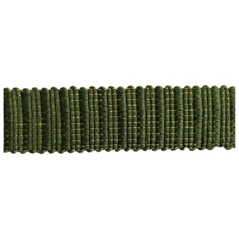 Sangle aspect crochet Lurex 30 mm Vert Kaki x1m