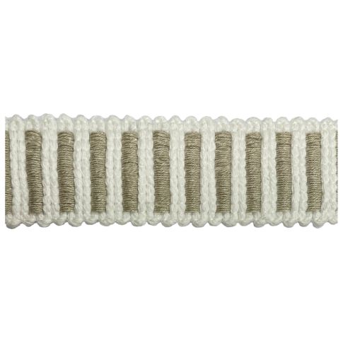 Sangle aspect crochet 30 mm Bicolore Beige et Blanc x1m