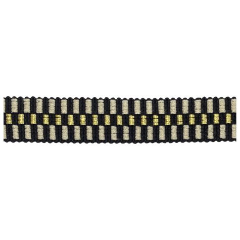 Sangle Lurex 30 mm Damier Beige x1m