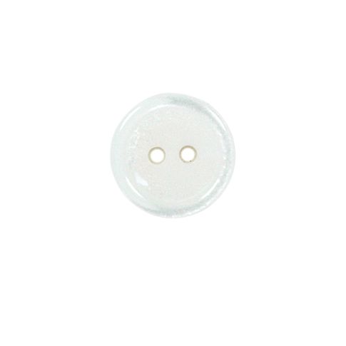 Bouton brillants creusés Giorgio 15 mm - Blanc