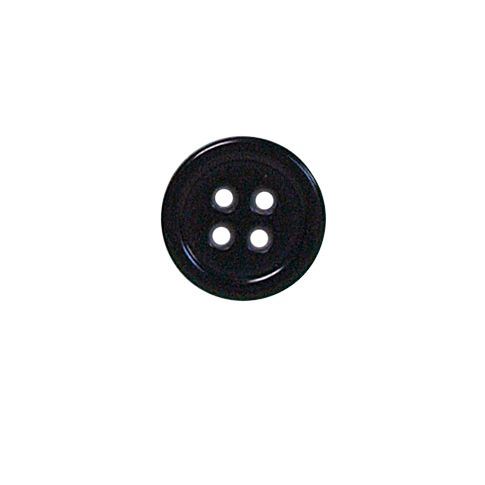 Bouton Alexander unis nacré 14 mm - Noir
