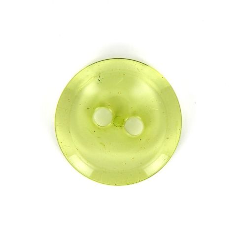 Bouton rond transparent Camille 35 mm - Vert