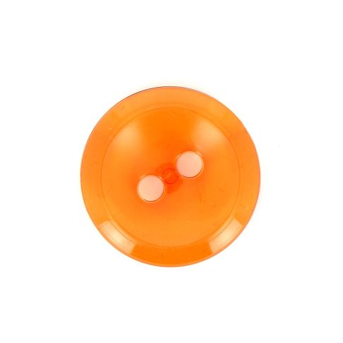 Bouton rond transparent Camille 35 mm - Orange