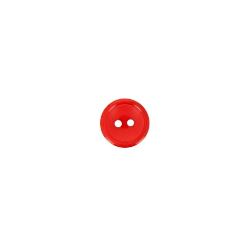 Bouton Donatella uni 12 mm - Rouge