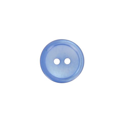 Bouton Donatella uni 15 mm - Bleu ancien