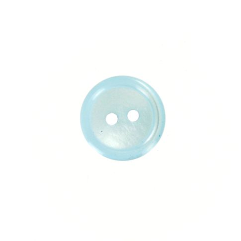 Bouton Donatella uni 15 mm - Bleu clair