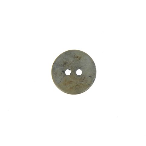 Bouton bois coco teint Hubert 10 mm - Gris
