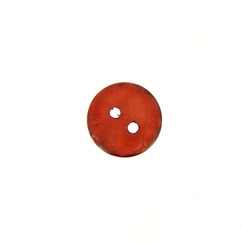 Bouton bois coco teint Hubert 10 mm - Rouge