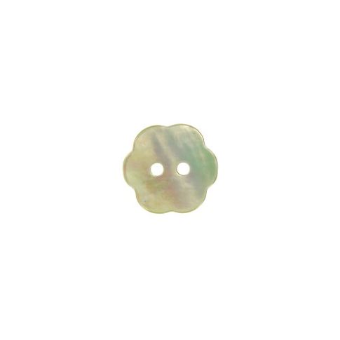 Bouton nacré fleur 14 mm - Ecru