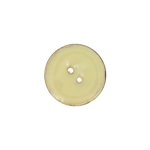 Bouton en bois brillant 20 mm - Blanc