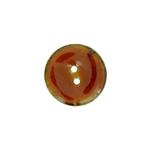 Bouton en bois brillant 20 mm - Orange