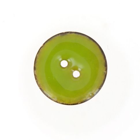 Bouton en bois brillant 25 mm - Vert