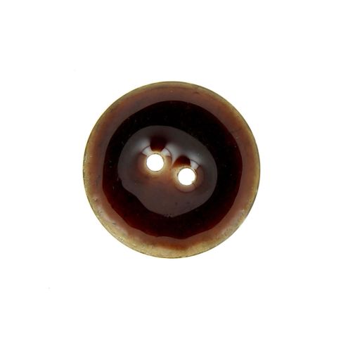 Bouton en bois brillant 25 mm - Marron