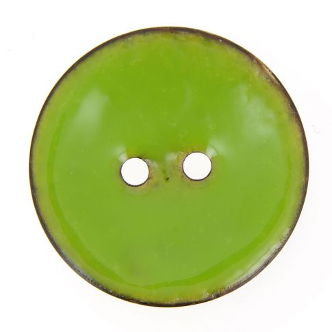Bouton en bois brillant 40 mm - Vert