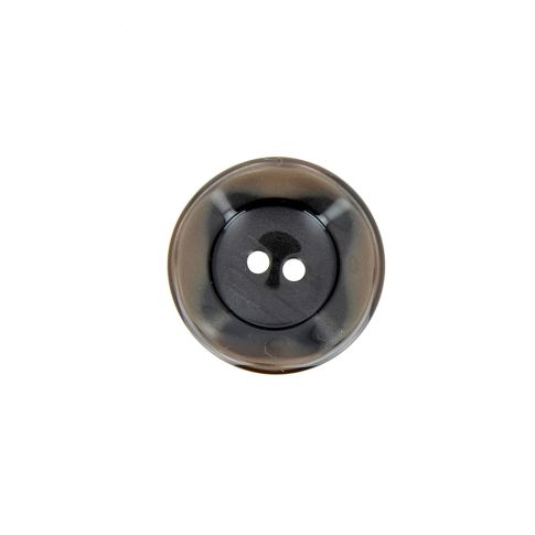 Bouton cuvette bord gondolé 18 mm - Marron